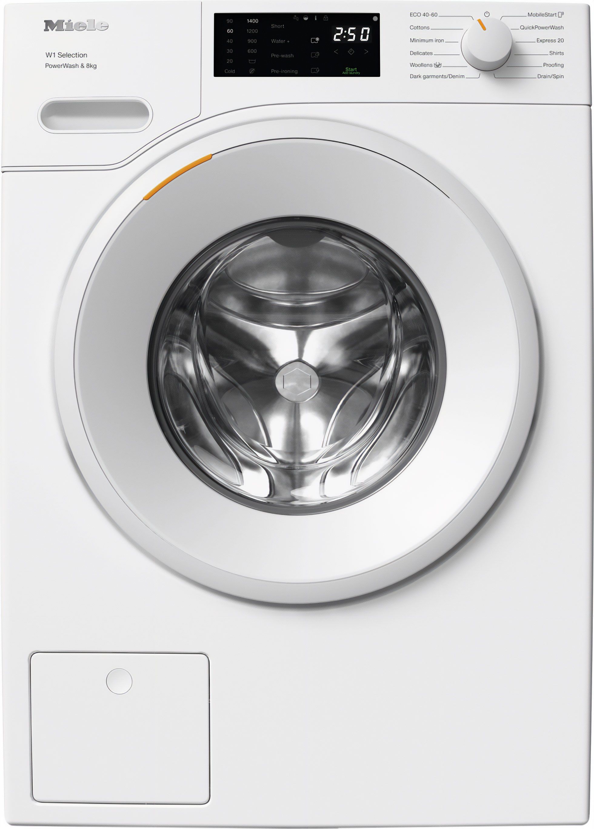 Miele WSB363 WCS Washing Machine - 8kg - 1400 RPM - PowerWash - CapDosing - White